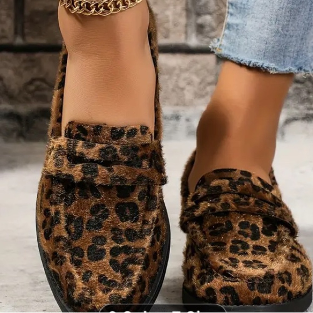 Temu leopard loafer